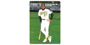 1990 Mother's Cookies Oakland Athletics baseball card checklist