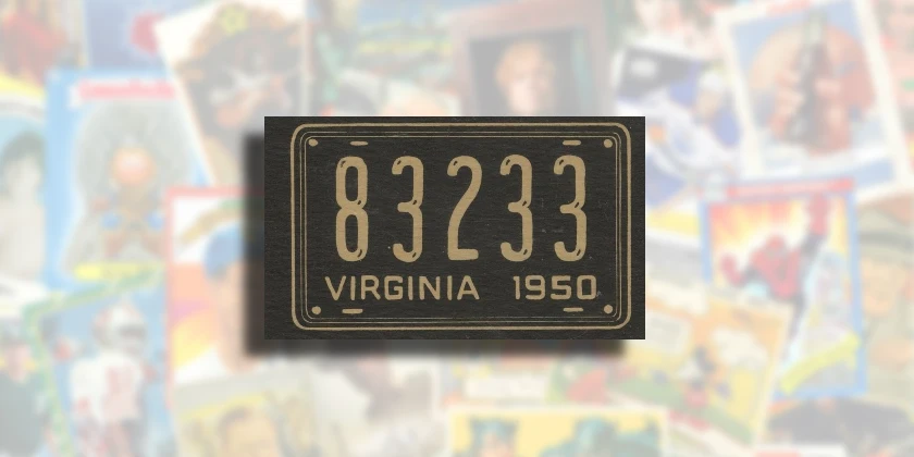 1950 Topps License Plates trading card checklist